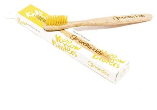 Yellow Bamboo Kids Toothbrush